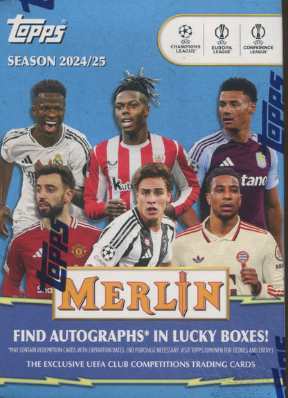 2024-25 Topps UEFA Club Competitions Merlin Chrome Soccer Blaster, 40 Box Case