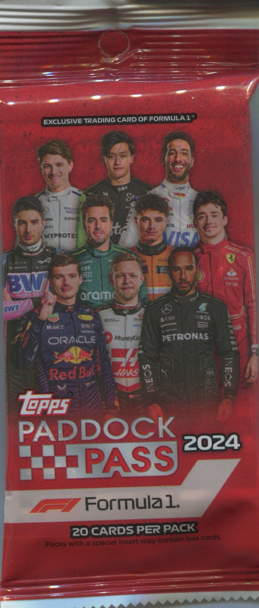 2024 Topps Paddock Pass F1 Formula 1 Racing, Jumbo Value Hanger Fat Pack