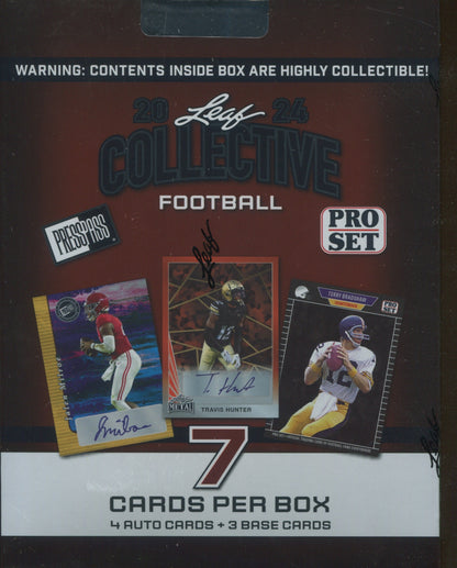 2024 Leaf Collective Football Hobby, 12 Box Case