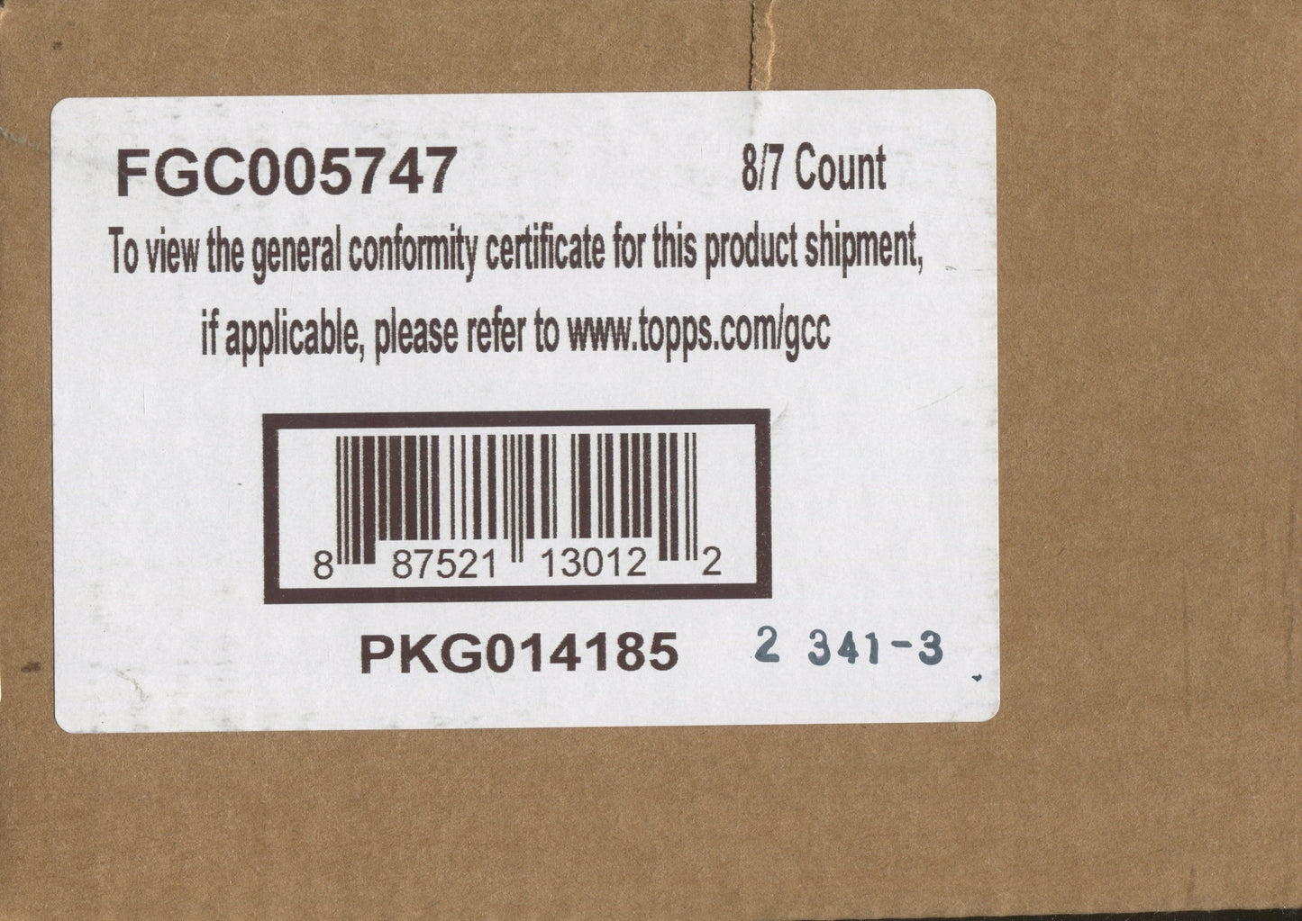 *LAST CASE* 2024 Topps UFC Gold Label Hobby, 8 Box Case