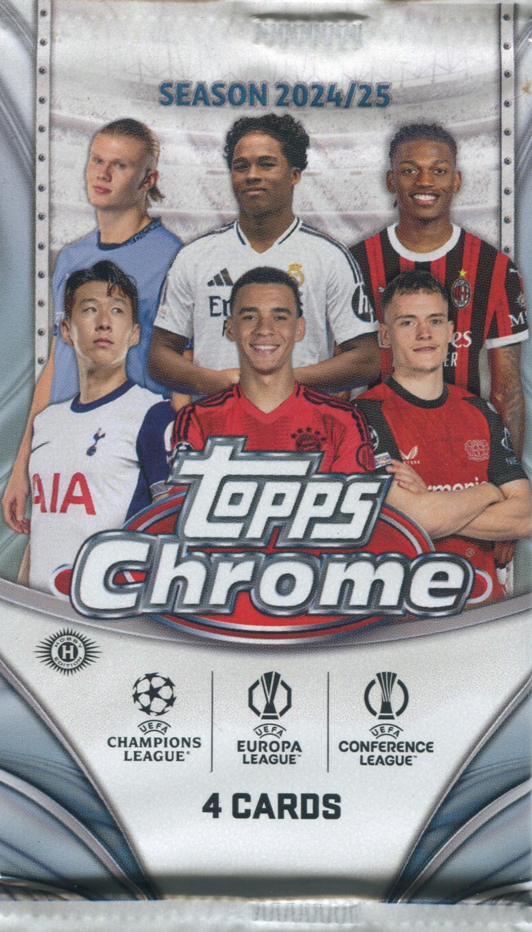 * Last Pack * 2024-25 Topps Chrome UEFA Club Competitions Soccer Hobby, Pack
