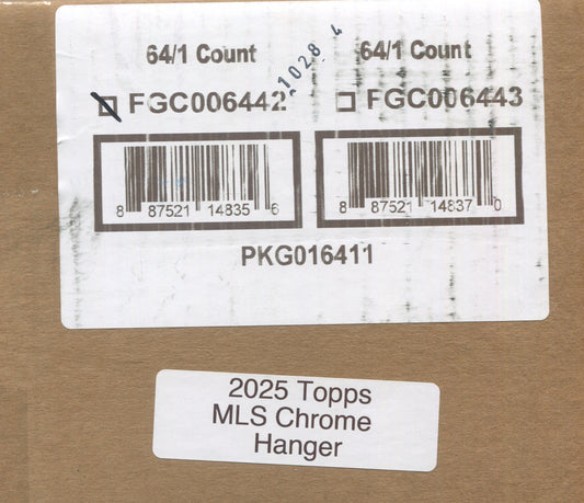 2025 Topps MLS Chrome Soccer Hanger, 64 Box Case