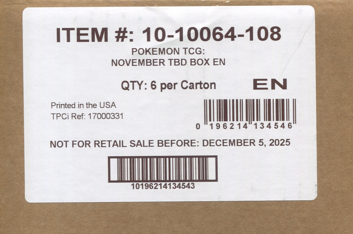 Pokemon Mega Kangaskhan EX , 6 Box Case