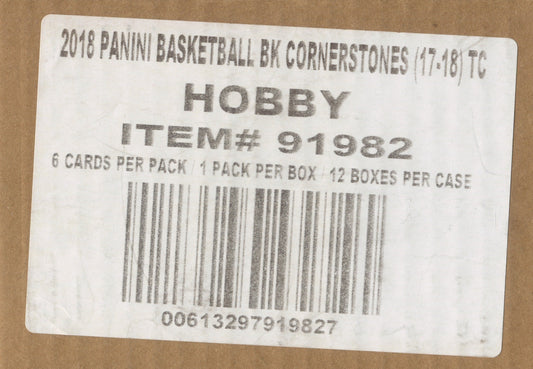 2017-18 Panini Cornerstones Basketball Hobby, 12 Box Case