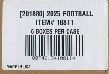 2025 Panini Immaculate Football Hobby, 6 Box Case