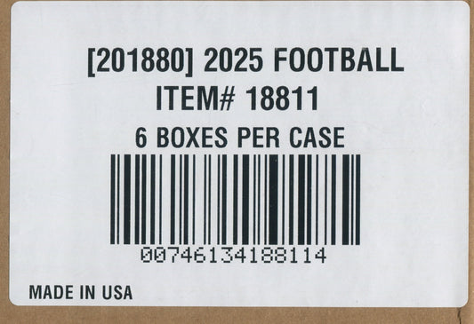 2025 Panini Immaculate Football Hobby, 6 Box Case
