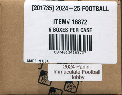 *LAST CASE* 2024 Panini Immaculate Football Hobby, 6 Box Case