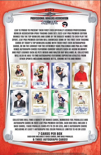 *LAST CASE* 2023 Leaf PBA Bowling Premier Edition Hobby, 10 Box Case