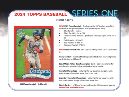2024 Topps Series 1 Baseball Hobby, Pack