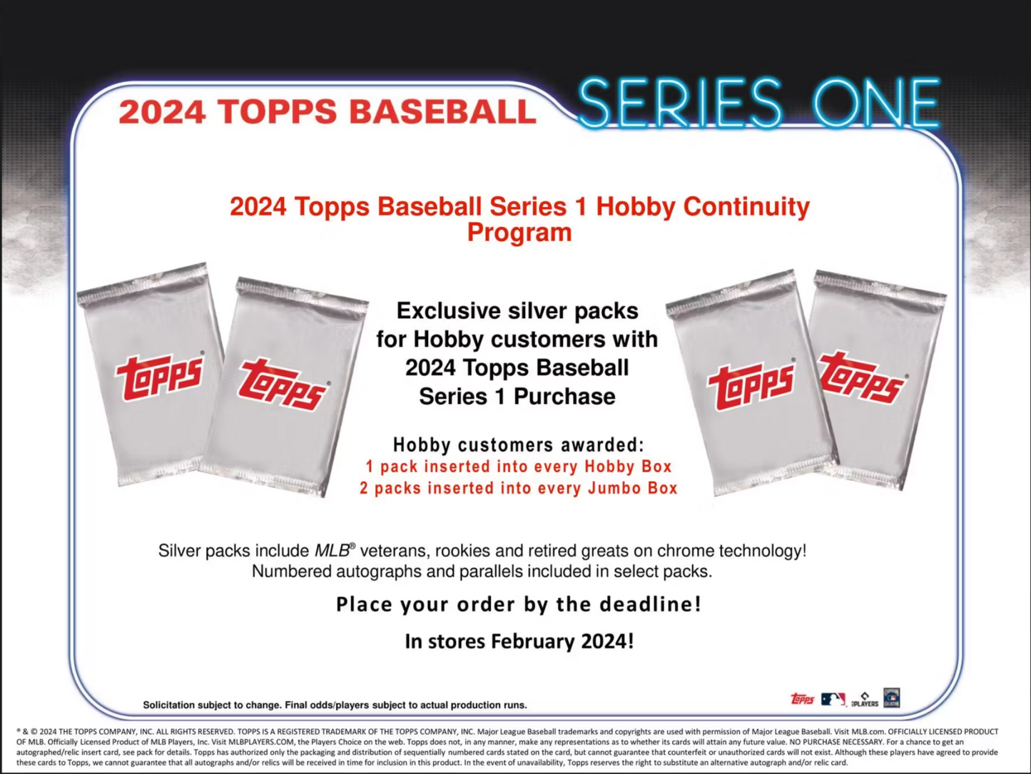 2024 Topps Series 1 Baseball Hobby, Pack
