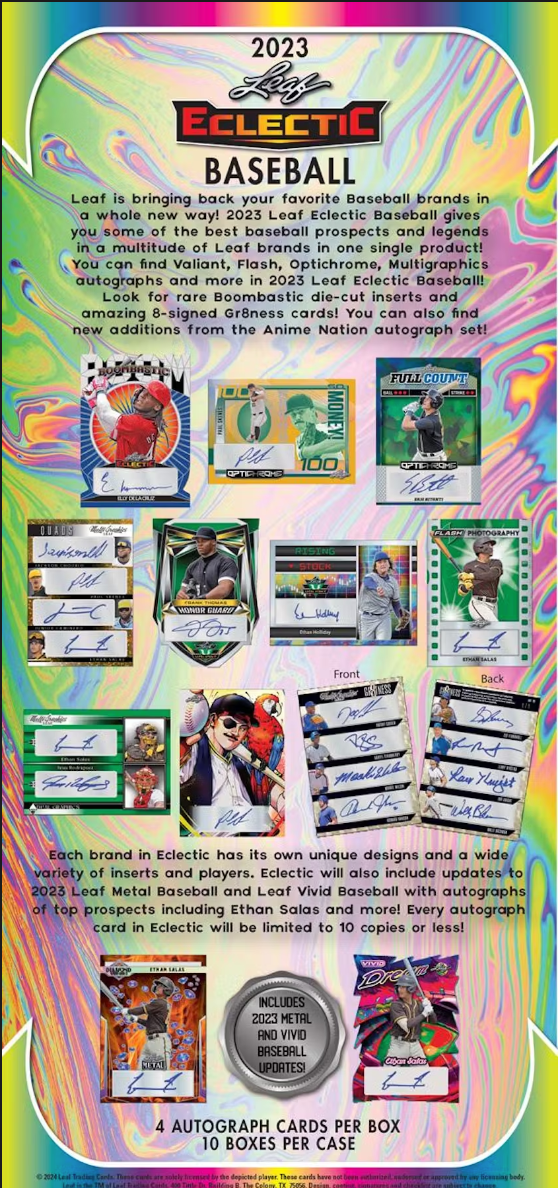 2023 Leaf Eclectic Baseball Hobby, 10 Box Case