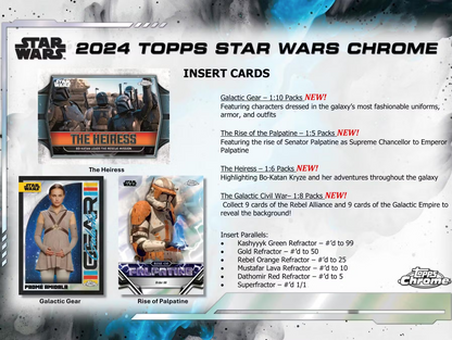 2024 Topps Star Wars Chrome, 40 Blaster Box Case