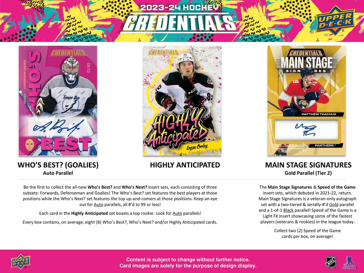 2023-24 Upper Deck Credentials Hobby Hockey, Pack