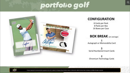 2024 Upper Deck Portfolio Golf Hobby, 16 Box Case
