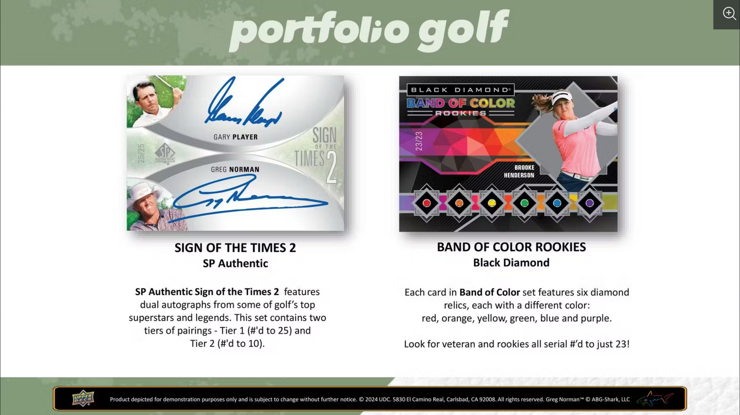 2024 Upper Deck Portfolio Golf Hobby, Pack