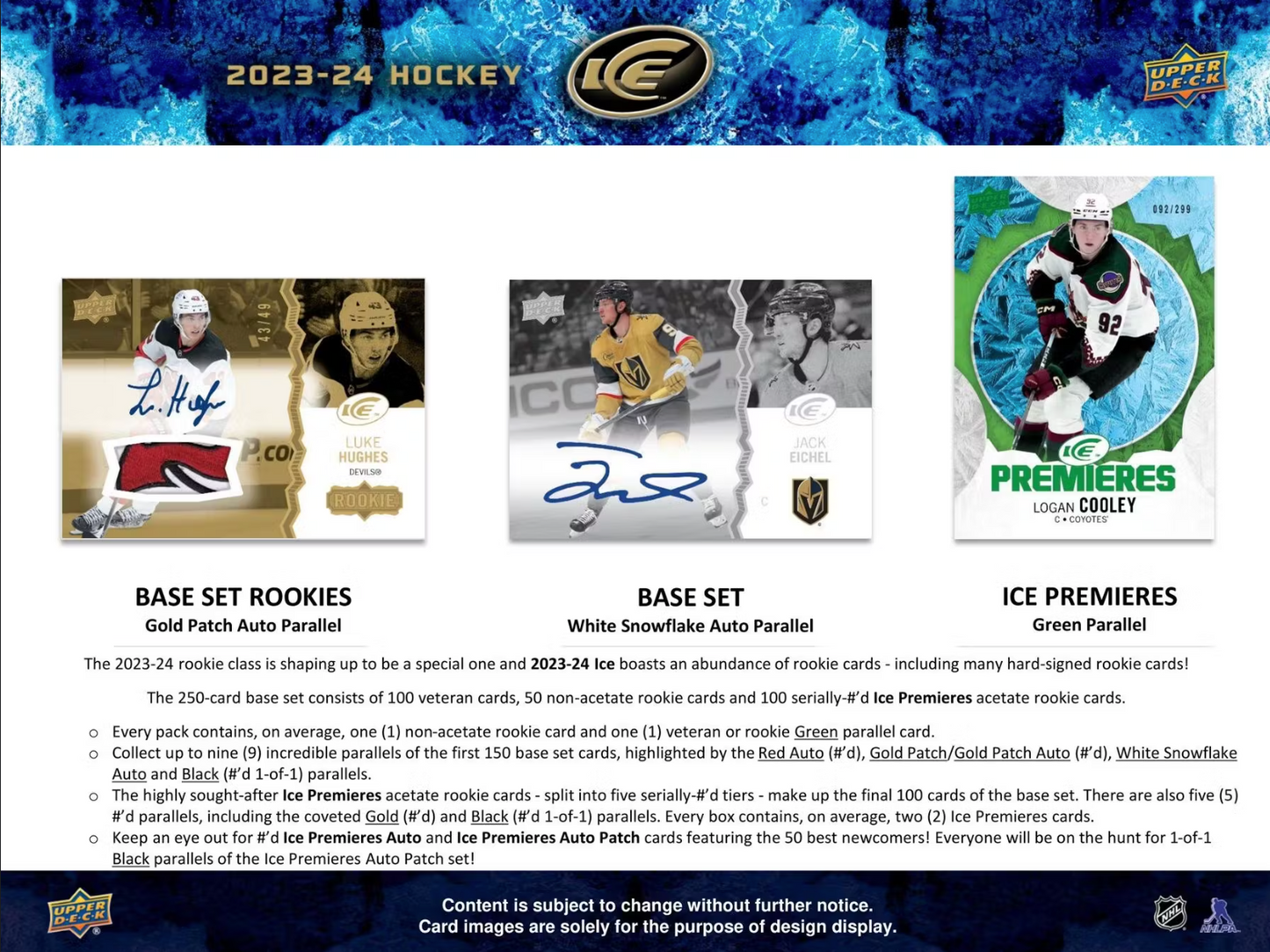2023-24 Upper Deck Ice Hobby Hockey, Pack