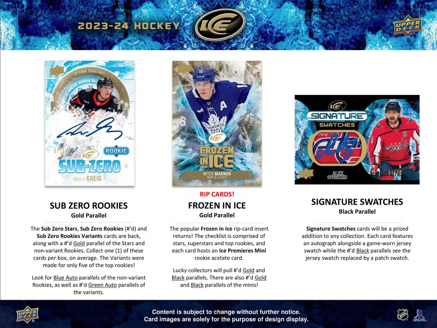 2023-24 Upper Deck Ice Hobby Hockey, Pack
