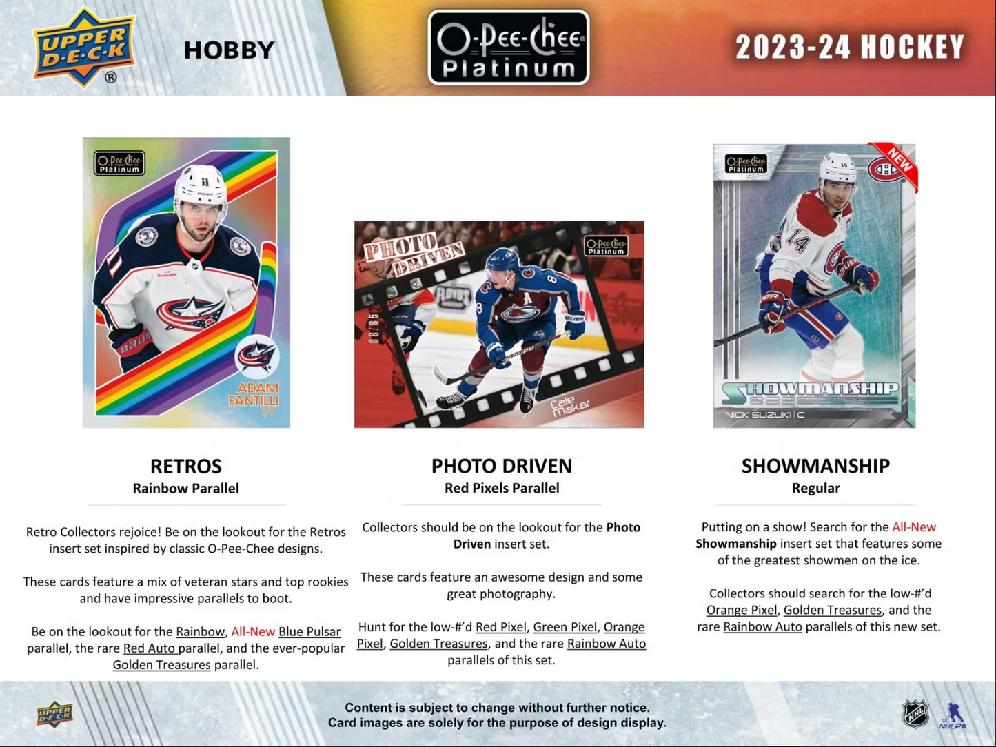 2023-24 Upper Deck O-Pee-Chee Platinum Hockey Hobby, Box