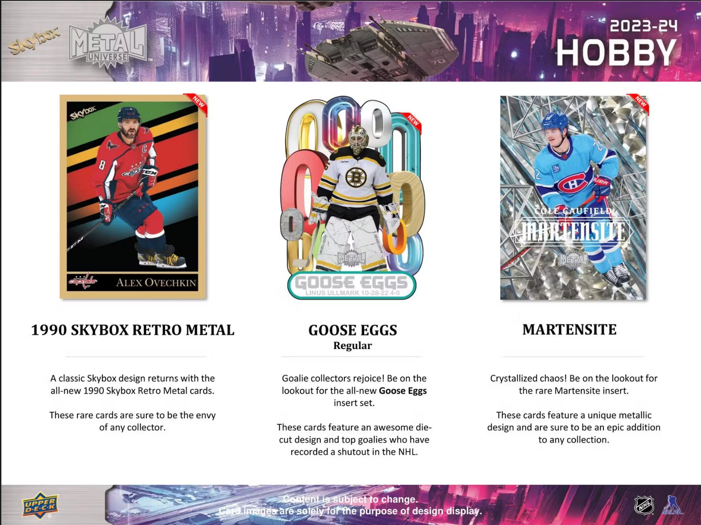 2023-24 Upper Deck Skybox Metal Universe Hockey Hobby, 16 Box Case