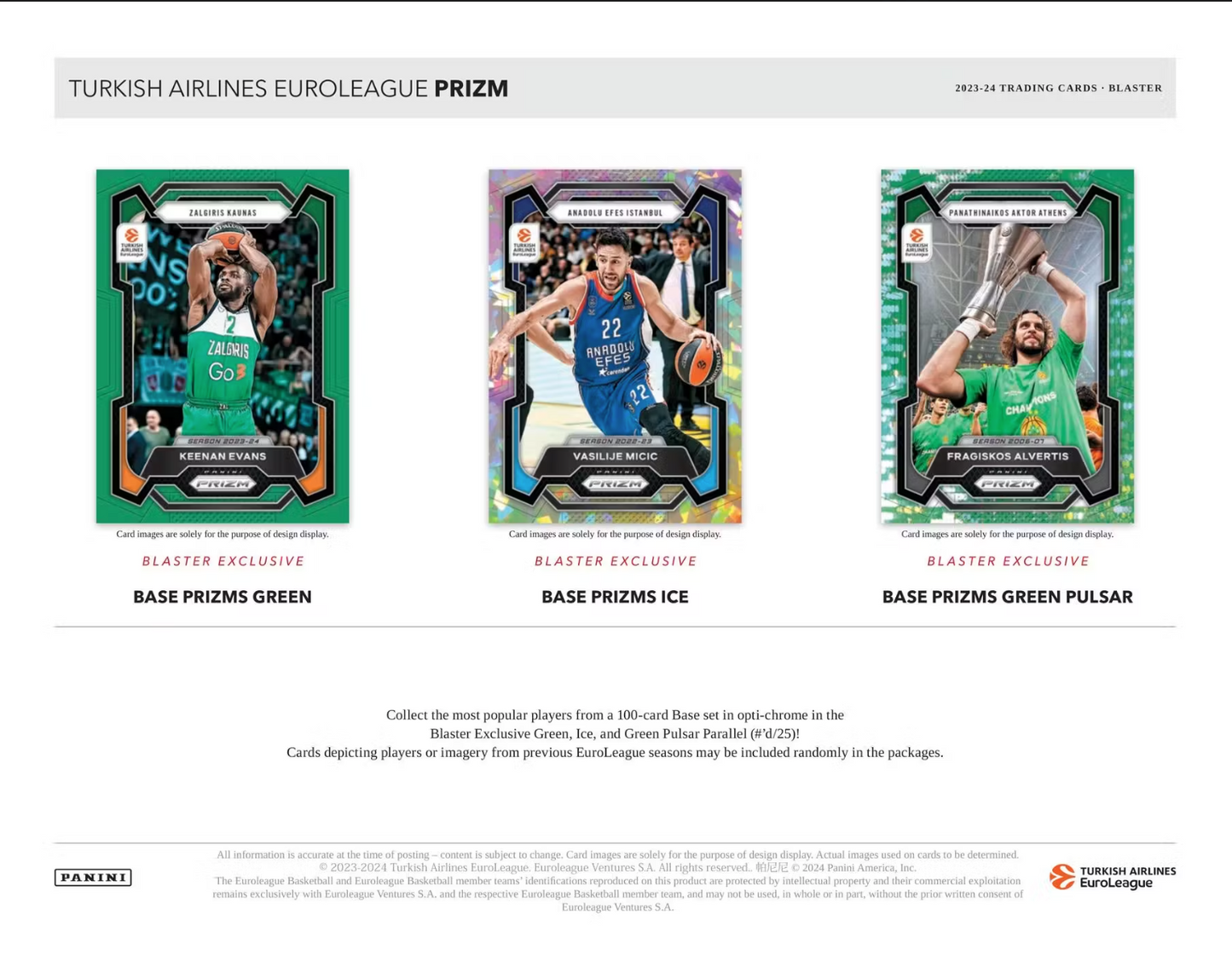 2023-24 Panini Prizm Turkish Airlines Euroleague Basketball, Blaster Box
