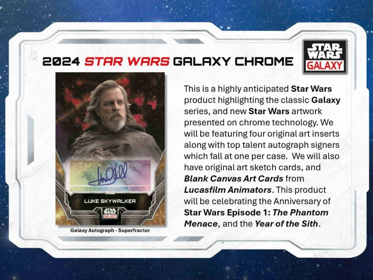2024 Topps Star Wars Galaxy Chrome Hobby, Box