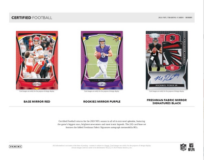 2024 Panini Certified Football Hobby, Pack
