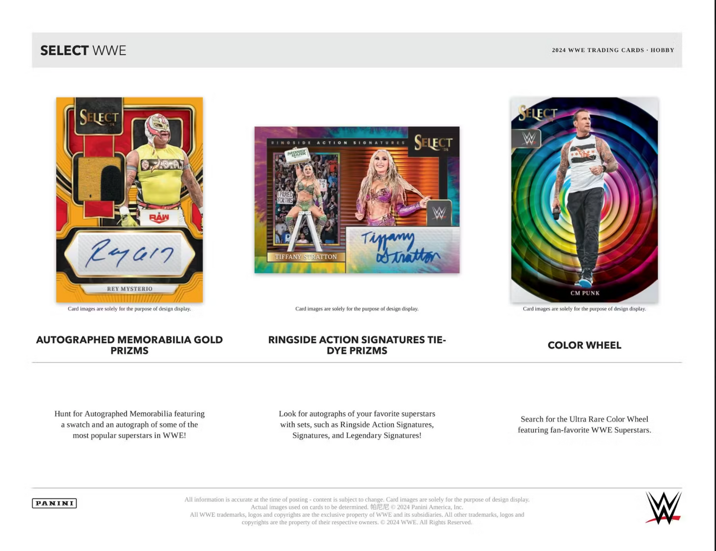 2024 Panini Select WWE Hobby, 12 Box Case