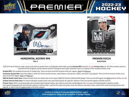 2022-23 Upper Deck Premier Hockey Hobby, Box