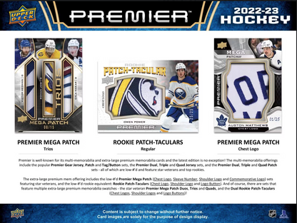2022-23 Upper Deck Premier Hockey Hobby, Box
