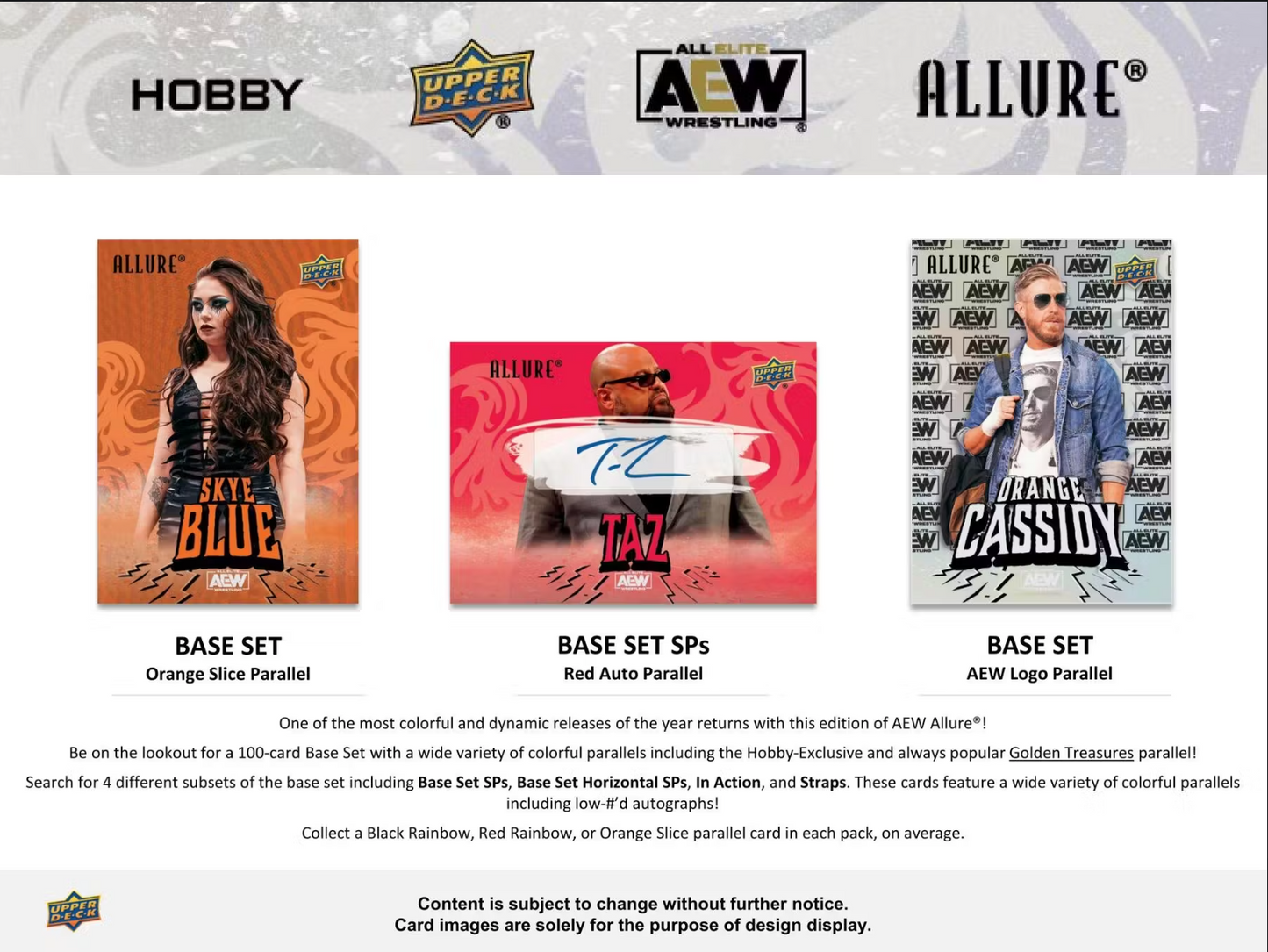 2024 Upper Deck AEW Allure Wrestling Hobby, 9 Box Inner Case