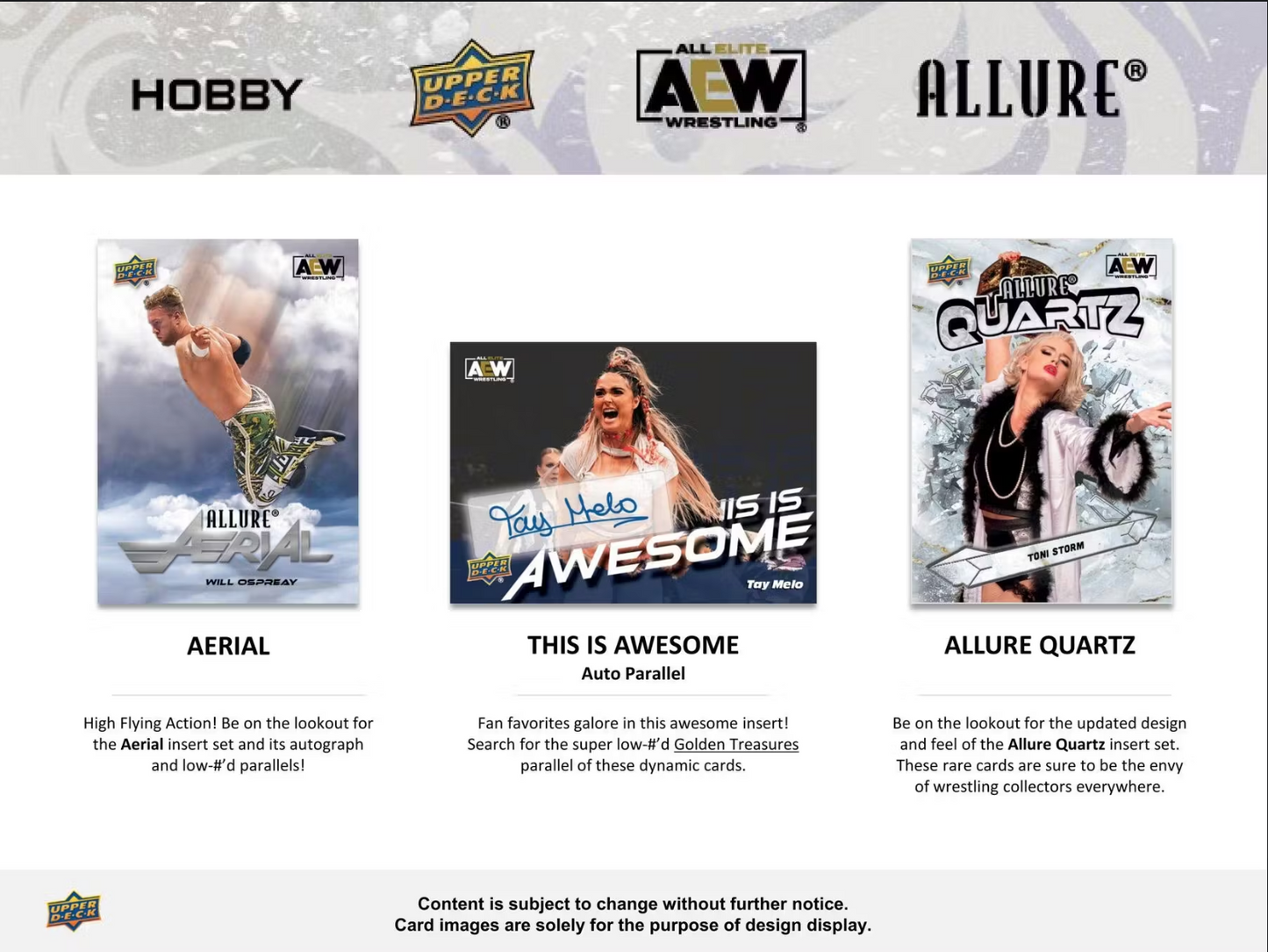 2024 Upper Deck AEW Allure Wrestling Hobby, 9 Box Inner Case