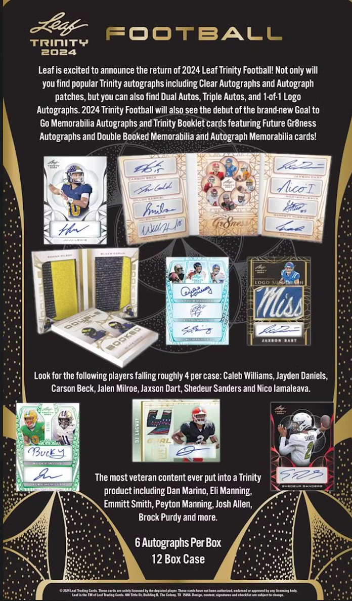 2024 Leaf Trinity Football Hobby, Box