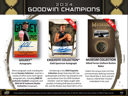2024 Upper Deck Goodwin Champions Multi-Sport Hobby, 16 Box Case