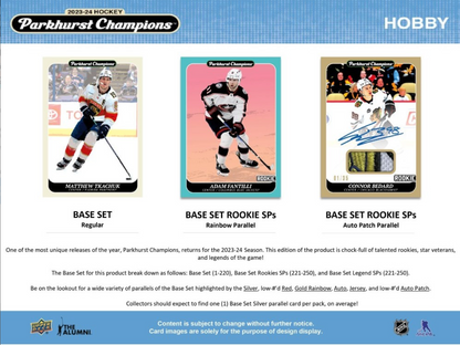 2023-24 Upper Deck Parkhurst Champions Hockey Hobby, Box