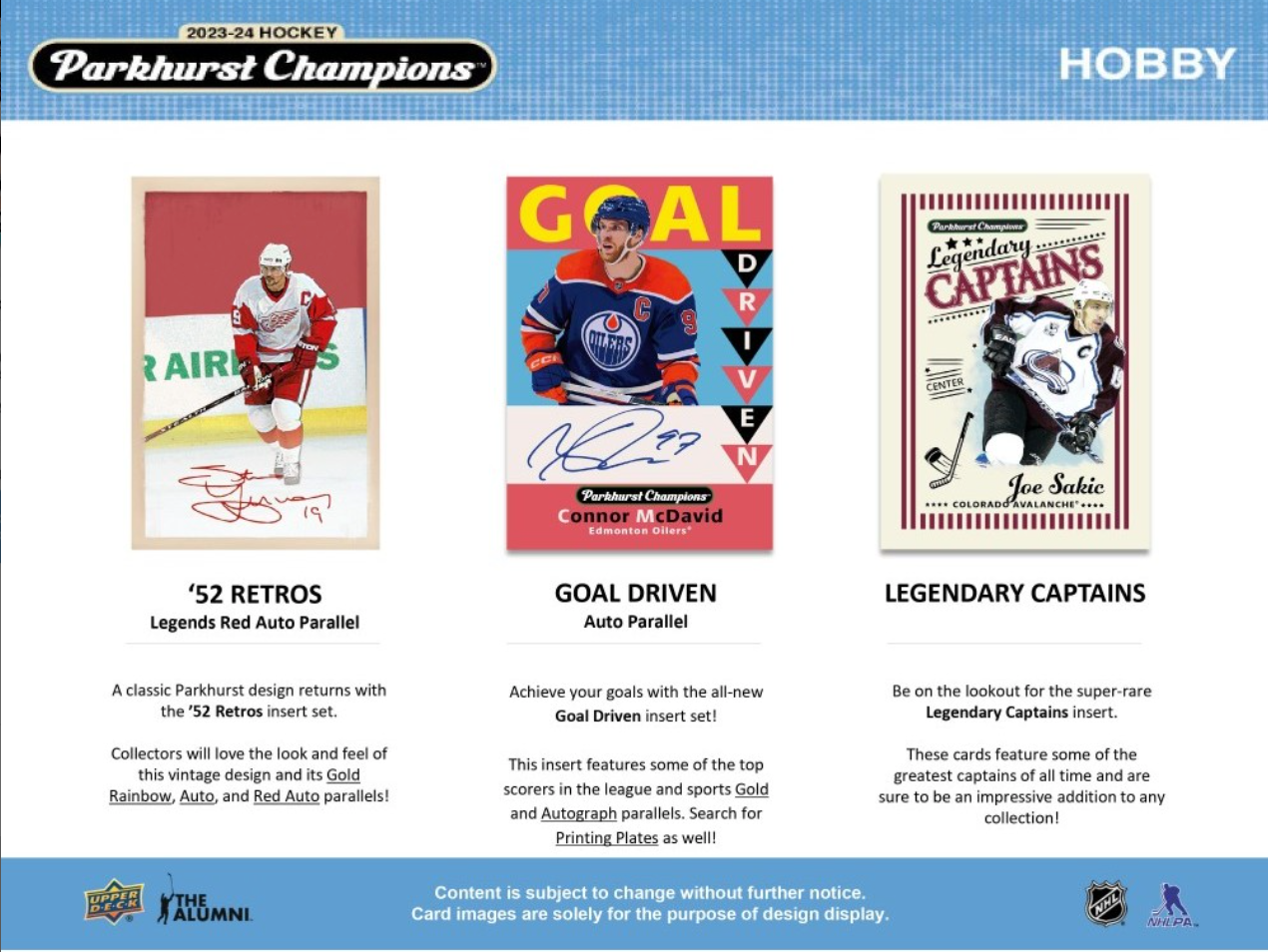 2023-24 Upper Deck Parkhurst Champions Hockey Hobby, 12 Box Case