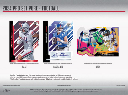 2024 Pro Set Pure Football Hobby, 12 Box Case