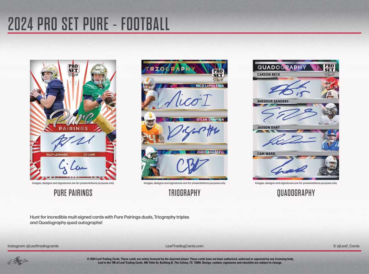 2024 Pro Set Pure Football Hobby, Box