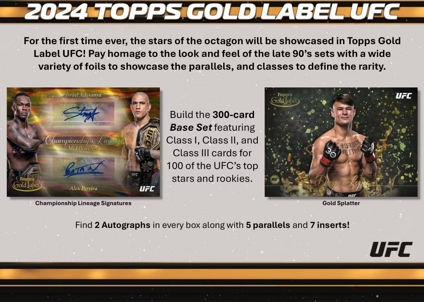 2024 Topps UFC Gold Label Hobby, Pack