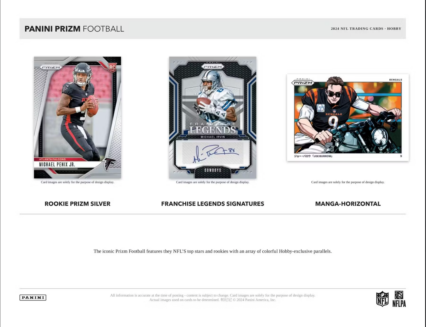 2024 Panini Prizm Football Hobby, Mega Box (Purple Pulsar Prizms!)