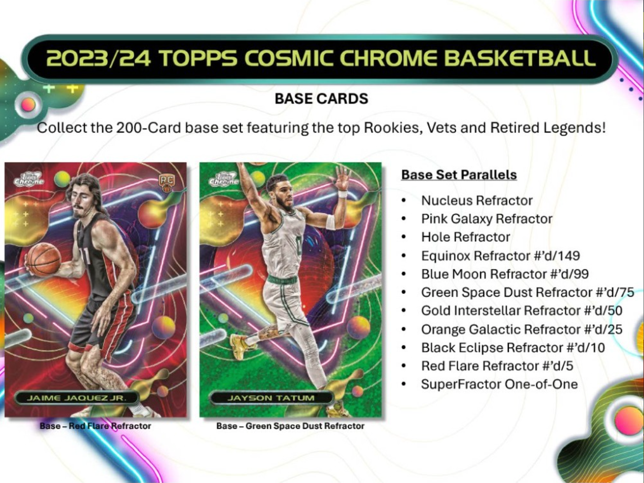 2023-24 Topps Cosmic Chrome Basketball Hobby, Pack
