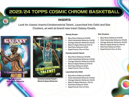 2023-24 Topps Cosmic Chrome Basketball Hobby, Pack