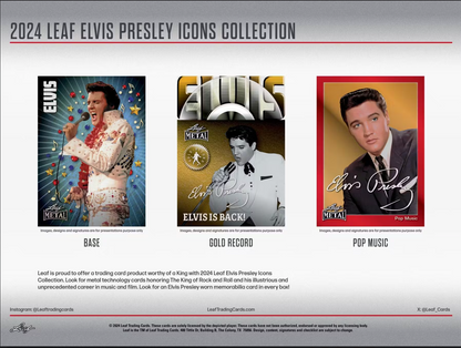 2024 Leaf Elvis Presley Icons Collection Hobby, 10 Box Case