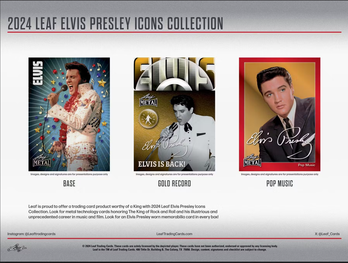 2024 Leaf Elvis Presley Icons Collection Hobby, Box