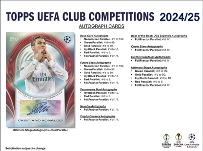 *LAST CASE* 2024-25 Topps UEFA Club Competitions Soccer Blaster, 40 Box Case