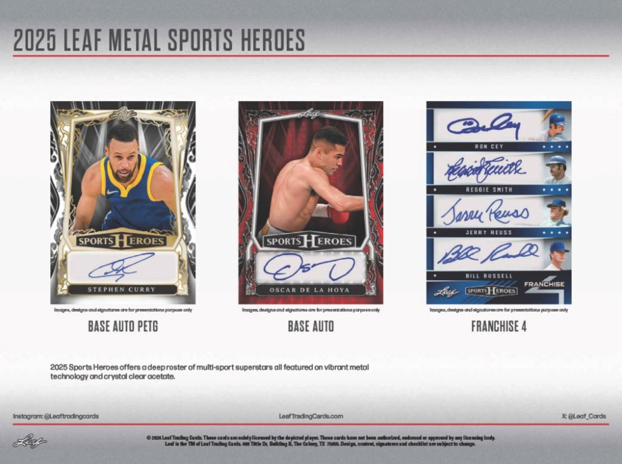 * Last Box * 2025 Leaf Metal Sports Heroes Hobby, Box