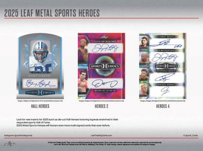 * Last Box * 2025 Leaf Metal Sports Heroes Hobby, Box