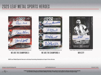 * Last Box * 2025 Leaf Metal Sports Heroes Hobby, Box