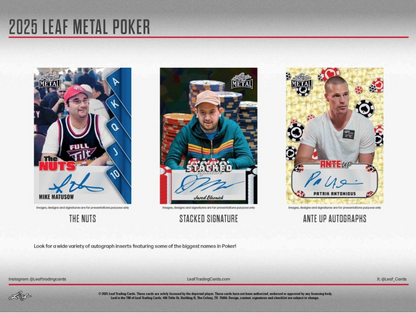 2025 Leaf Metal Poker Hobby, 10 Box Case