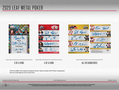 2025 Leaf Metal Poker Hobby, 10 Box Case