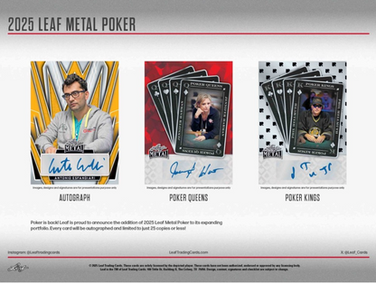 2025 Leaf Metal Poker Hobby, 10 Box Case